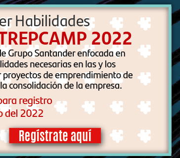 Becas Santander Habilidades | Emprendimiento TREPCAMP 2022 (Registro)